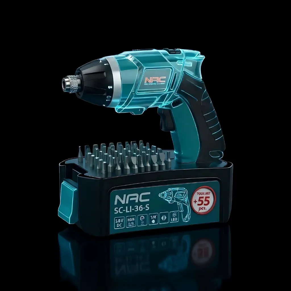 3.6V Cordless Screwdriver with 55 accessories 2.webp