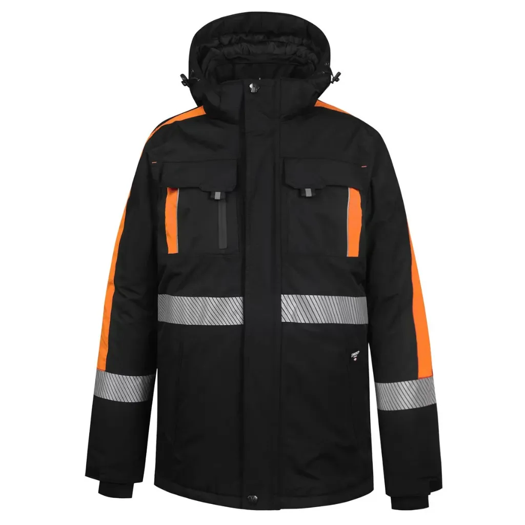Waterproof Winter Jacket Pesso NOVA_OR, black orange (S)