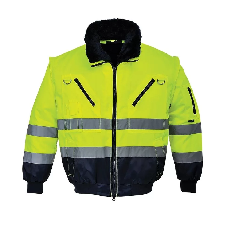 Winter Jacket 3 in 1 Pesso Pilot, Hi Vis yellow